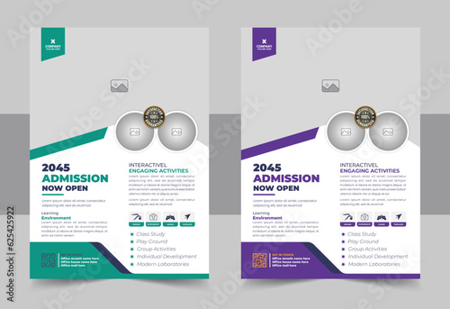 Admission Coming soon Flyer vector template, Junior and senior high school promotion banner