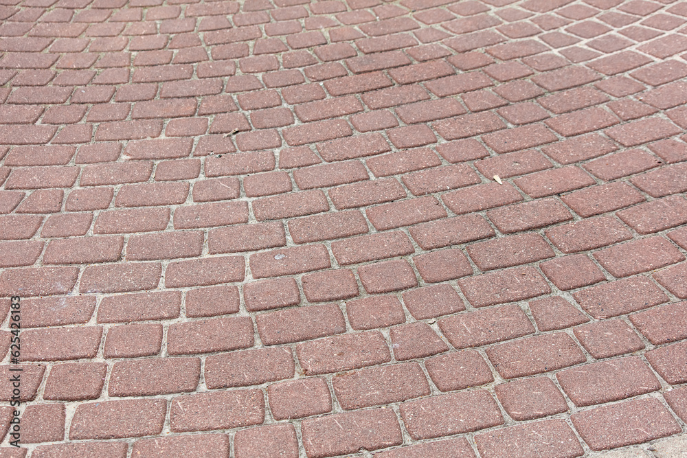 Close up of cobblestone walkway for use as background