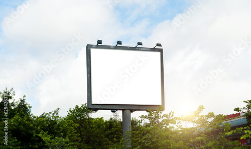 Blank outdoor billboard ready for new advertisement