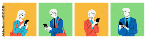 business person using smart phone