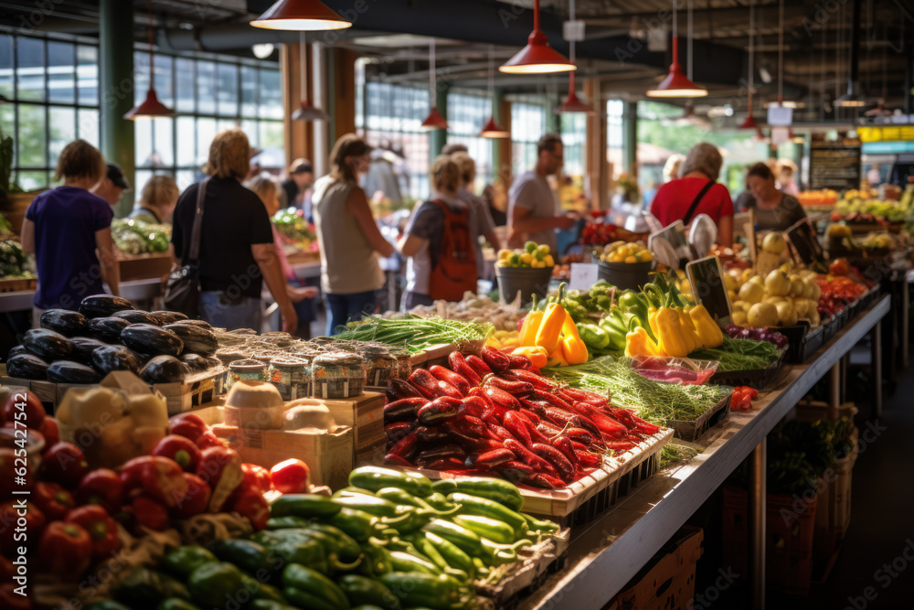 Organic and locally sourced produce, emphasizing sustainability and environmental consciousness.