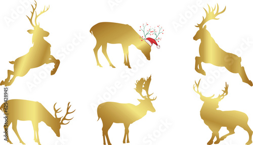 Christmas golden reindeer pack