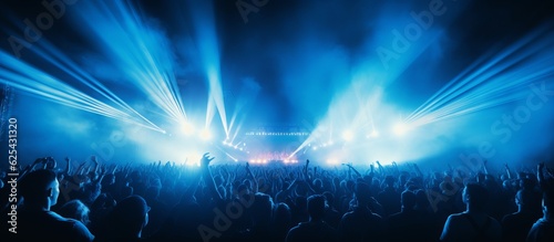 The Pulse of Music: Live Rock Concert with a Cheering Crowd under Falling Confetti, Immortalized by Generative AI