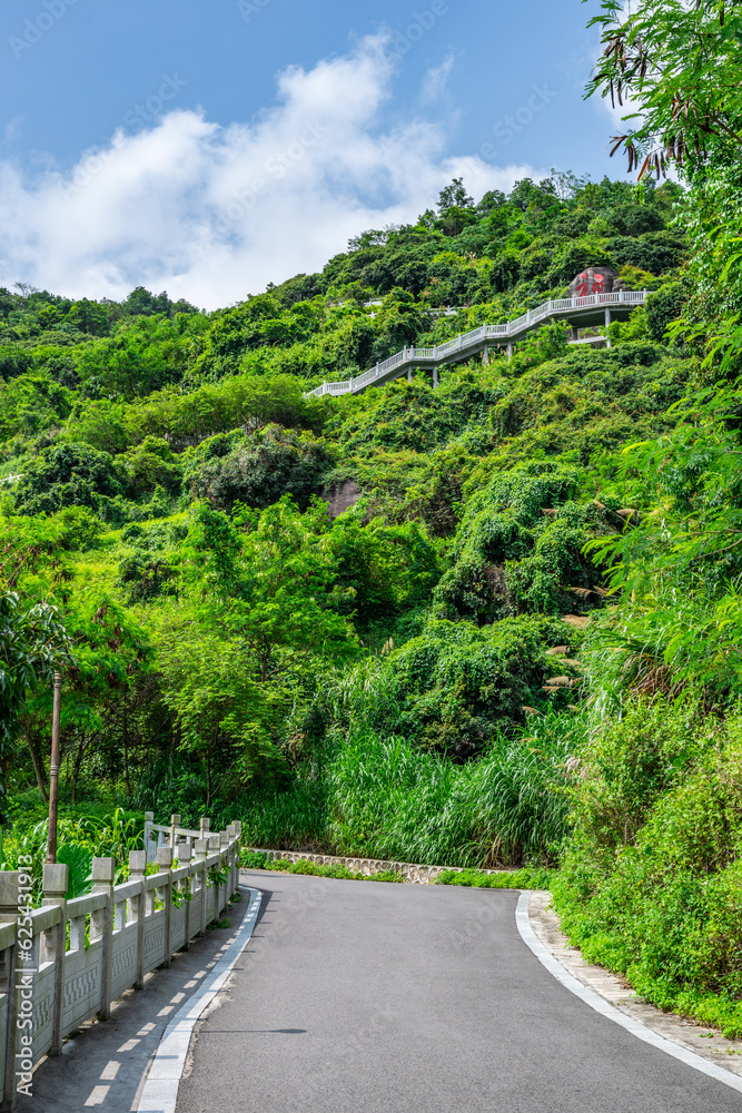 Yangtai Mountain Forest Park hiking trail