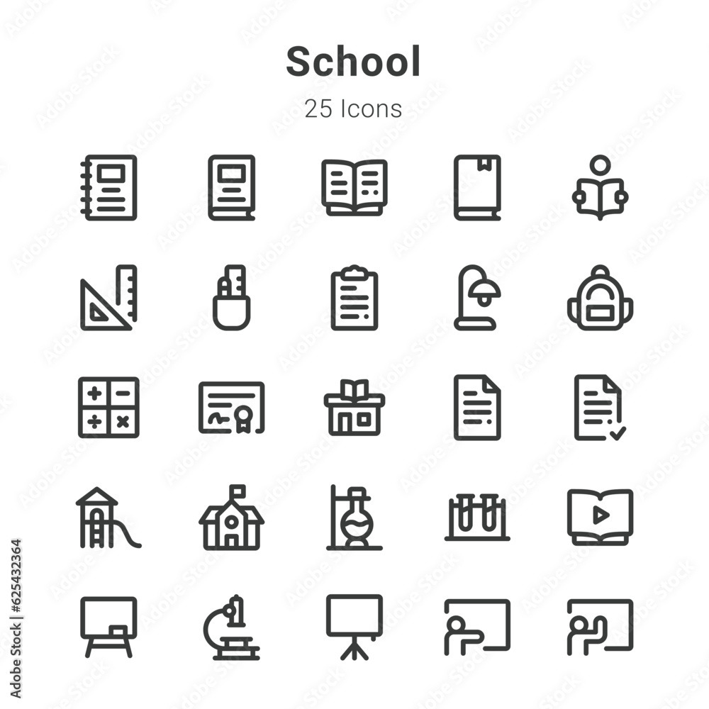 25 icons collections on School and related topics 25 icons collections on School and related topics