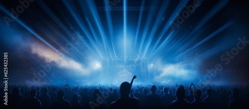 The Pulse of Music: Live Rock Concert with a Cheering Crowd under Falling Confetti, Immortalized by Generative AI