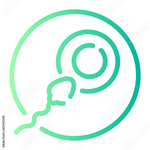 fertilization Line Gradient Icon