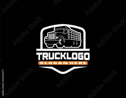 Dump Truck Construction Logo Vector