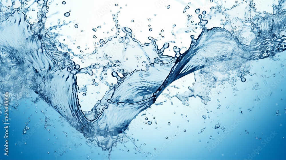 Obraz premium Water splash isolated on white background