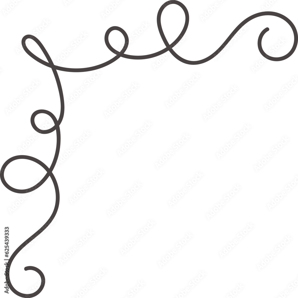Corner Border Calligraphy Line Corner Border Calligraphy Line