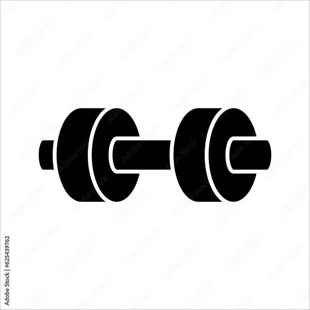 Dumbbells icon. Gym icon. Dumbbells vector illustration on white background Dumbbells icon. Gym icon. Dumbbells vector illustration on white background