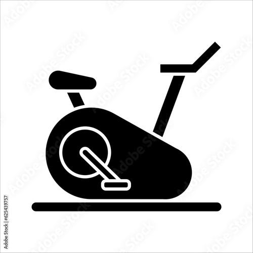 Stationary bike icon design template, Outline stationary bike icon vector. Thin line symbol for use on web and mobile apps.