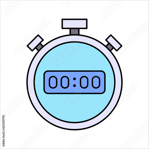Stopwatch vector icon. Symbol in Line Art Style for Design, vector illustration on white background