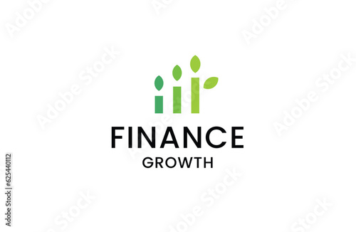Financial growth logo icon design template  flat vector