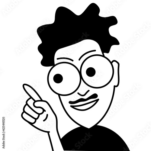 cartoon lineart black and white people