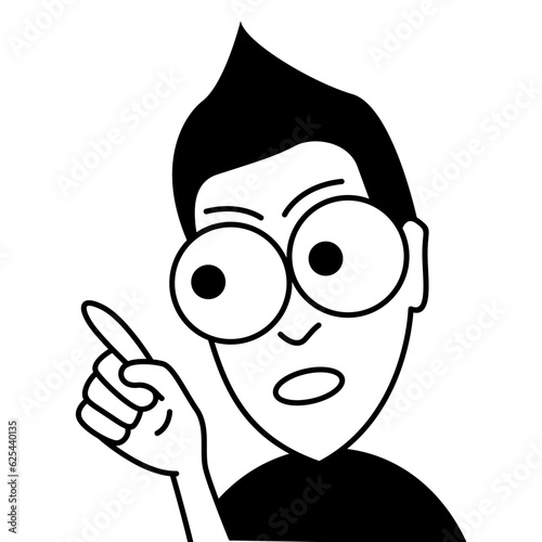 cartoon lineart black and white people
