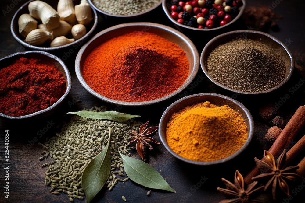 A selection of spices. 