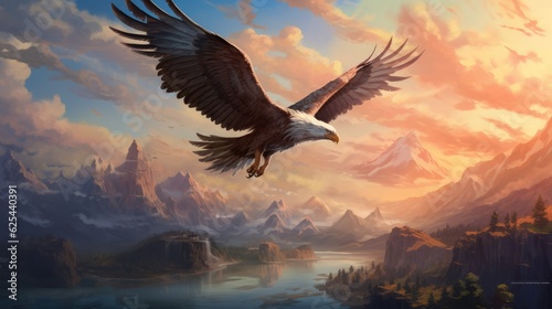 Majestic eagle a flying © grocery store design