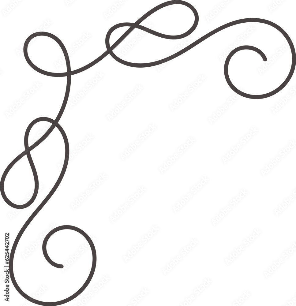 Corner Border Calligraphy Line Corner Border Calligraphy Line