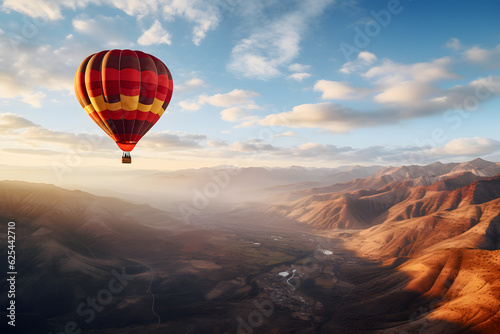 A hot air balloon floating in the air © Ployker