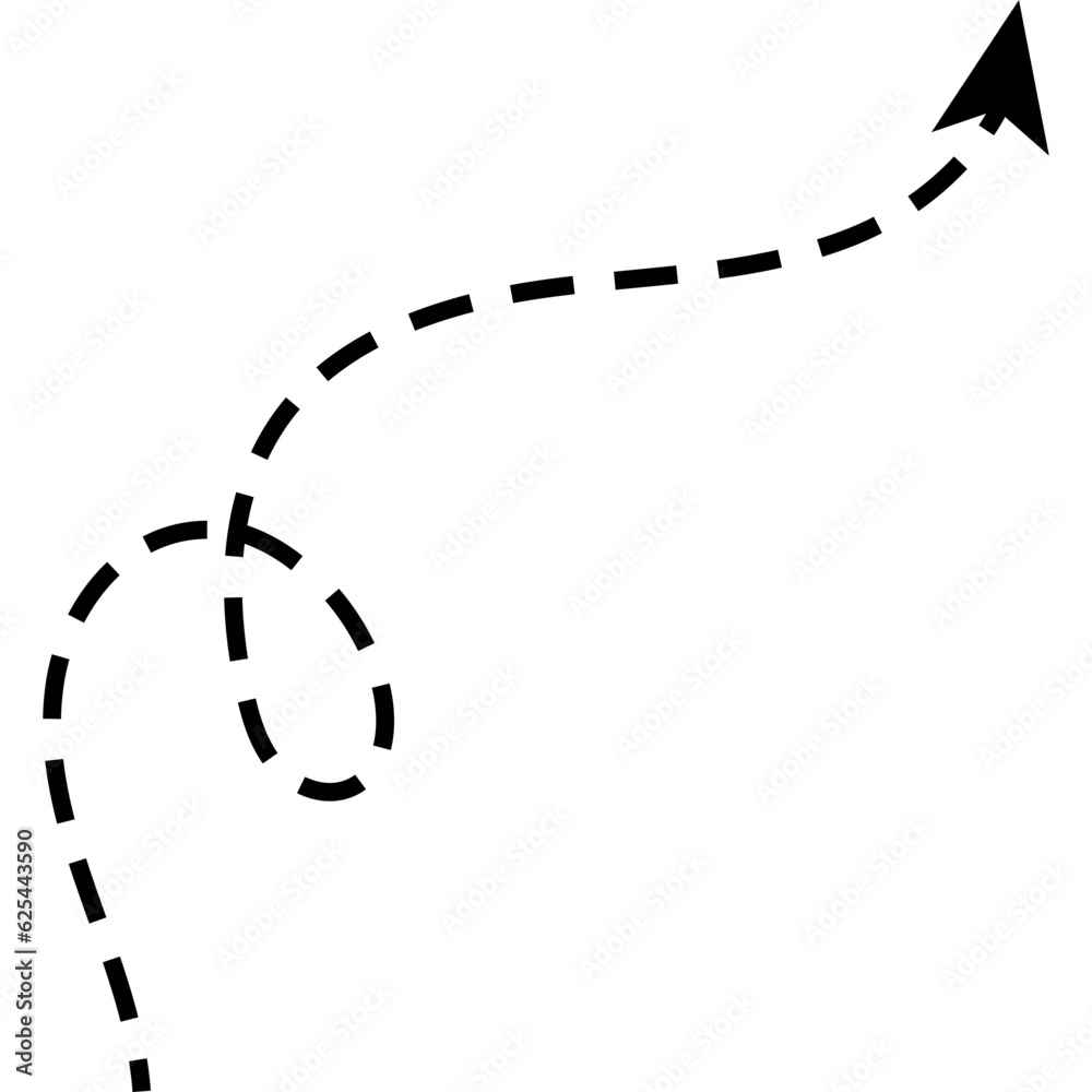Curly Dash Arrow Curly Dash Arrow