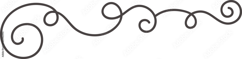 Curved Calligraphy Line Curved Calligraphy Line
