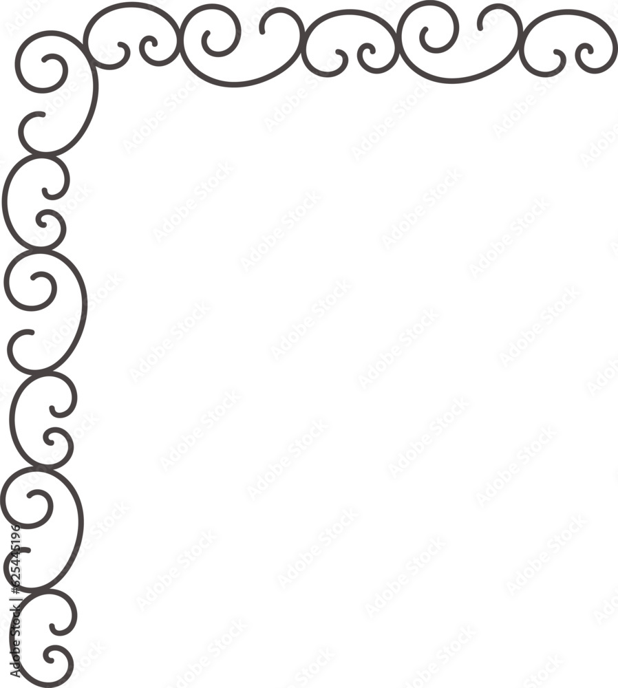 Corner Border Calligraphy Line Corner Border Calligraphy Line