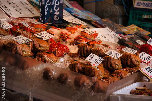 北海道　札幌の観光地　二条市場の蟹