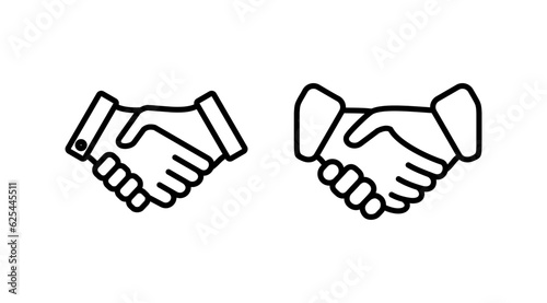 Hand shake icon vector. business handshake. contract agreement. partnership