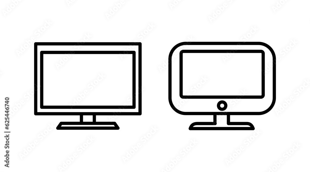 Computer icon vector. computer monitor icon. Computer icon vector. computer monitor icon.