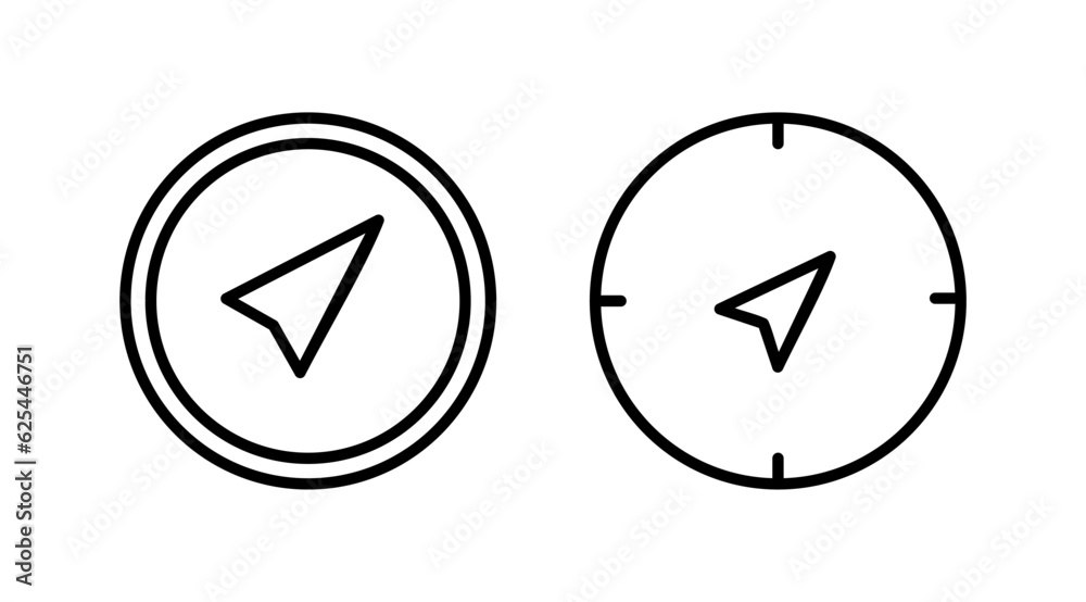 Compass icon vector. navigation icon Compass icon vector. navigation icon