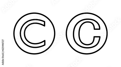 Copyright icon vector. copyright symbol