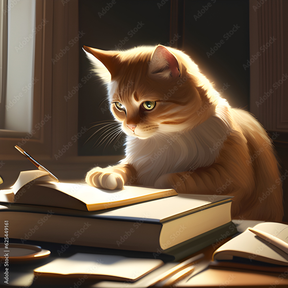 Scholarly Whiskers: A Feline Purr-suit of Knowledge