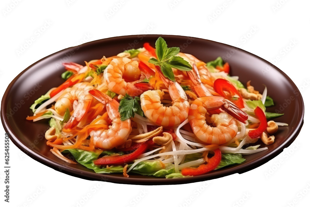 salad with shrimps Ceviche, Transparent background. generative AI salad with shrimps Ceviche, Transparent background. generative AI