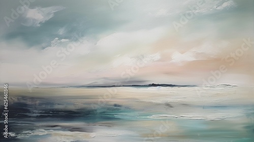clouds over the sea. Generative AI.