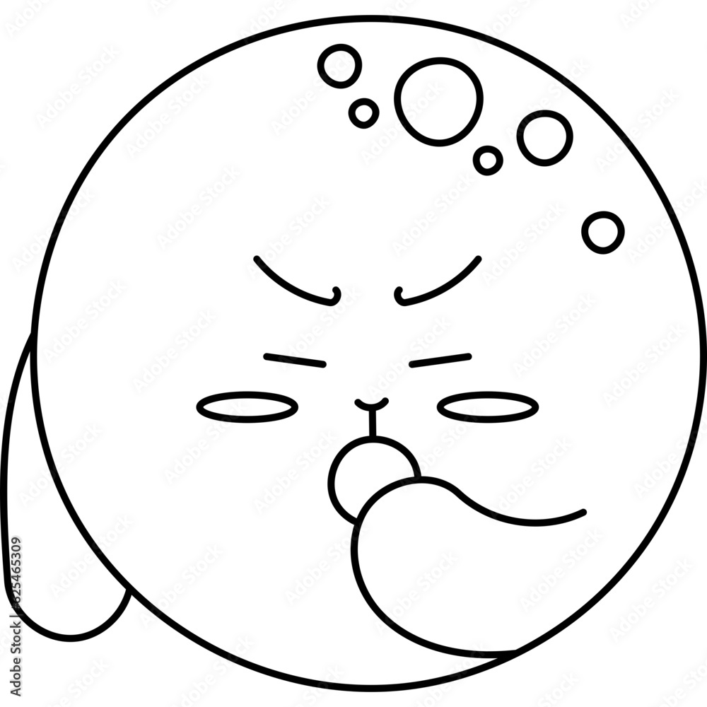Obraz premium Moon Coloring Page