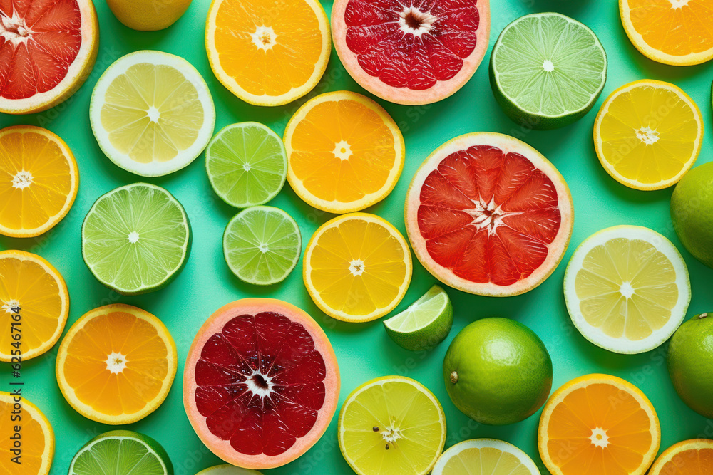 background of colorful fruit