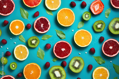 background of colorful fruit