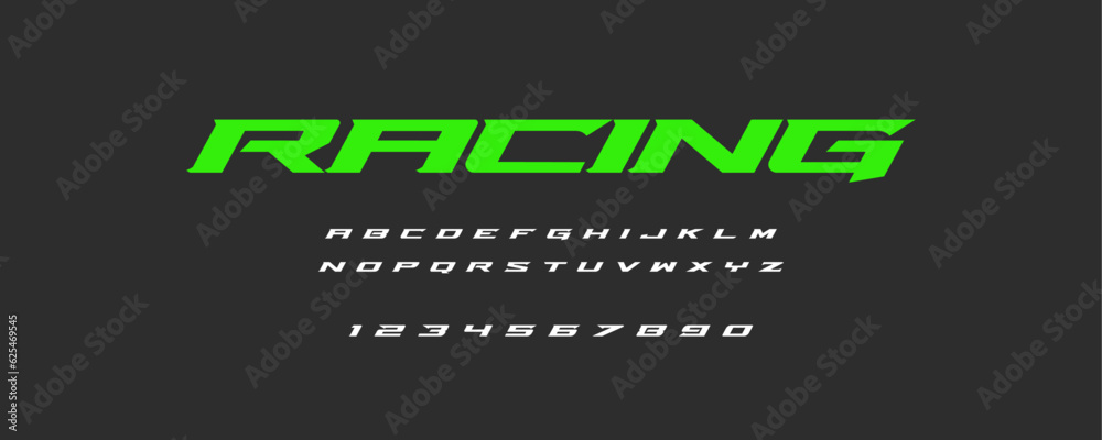 Racing font vector graphic apparel clothing prints eps svg png ...