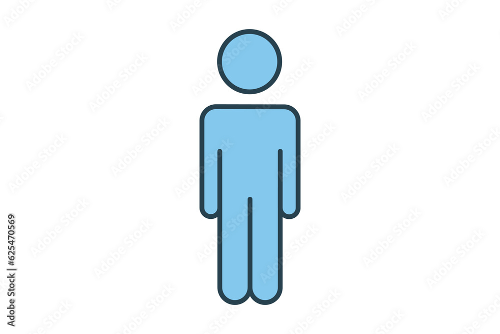 man icon. icon related to sign toilets, dressing room, bathroom. Flat line icon style design. Simple vector design editable man icon. icon related to sign toilets, dressing room, bathroom. Flat line icon style design. Simple vector design editable