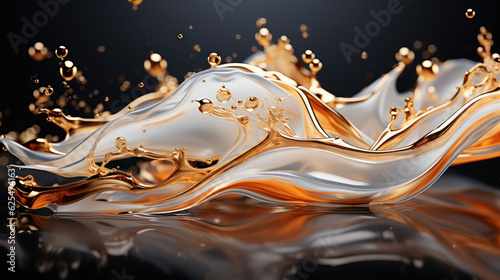 abstract liquid gold