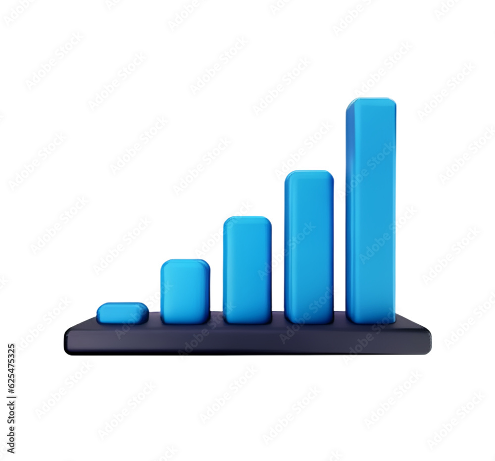 stock graph chart business arrow market increase success money profit plastic 3D icon stock graph chart business arrow market increase success money profit plastic 3D icon