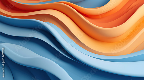 Colorful Background with Waves in Harmonious Motion