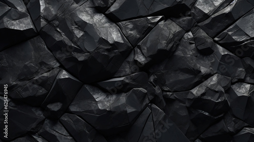 Black Stone Wall Texture as a Striking Background