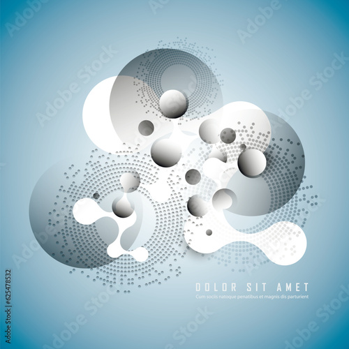 Abstract connection structure. Polygonal space background with connecting dots and lines. Molecules and biotechnology design. Vector illustration