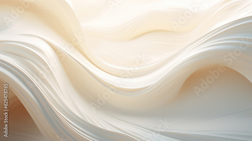 Abstract White Waves Creating Whirling Patterns