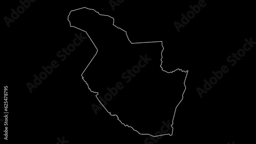 Al Qadarif state map of Sudan outline animation photo