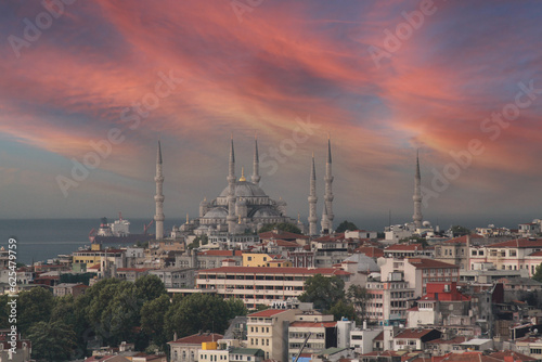 Bird's eye view of Istanbul from Galata tower