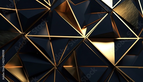 Minimalist abstract gold foil geometric pattern background, wallpaper