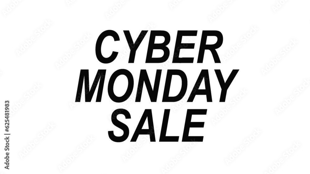 Cyber Monday logo popup animation ( 4K ) Cyber Monday logo popup animation ( 4K )